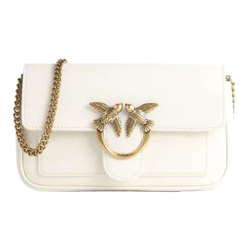 PINKO SIMPLYPocket Love Коровья кожа Сумка на плечо Женская Белая