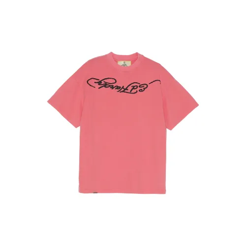 Ed Hardy Reverse World Series SS22 Прямой крой T-рубашка Мужская Вишневый цветок Розовый