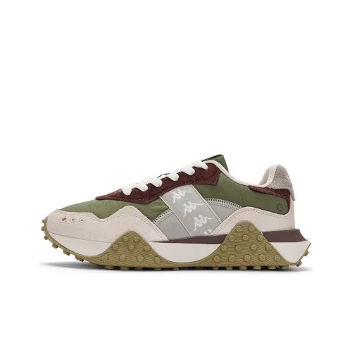 KAPPA Низкий Топ Тренировочные Беговые Кроссовки Унисекс Зеленый Белый Коричневый Серый