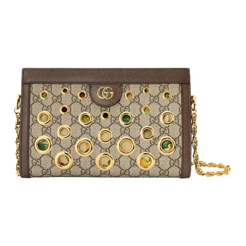GUCCI Ophidia Холст и Кожа Комбинированные Сумки через плечо Сумка на плечо Женская