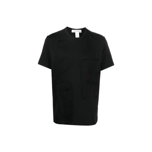 CDG Collaboration Черные Мужские T-Рубашки