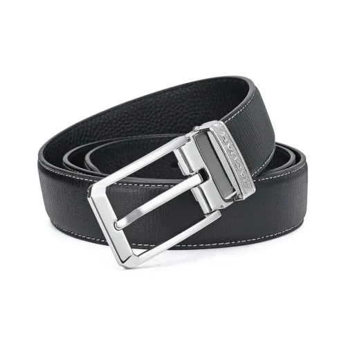 JAGUAR Ремни из коровьей кожи, черные, мужские