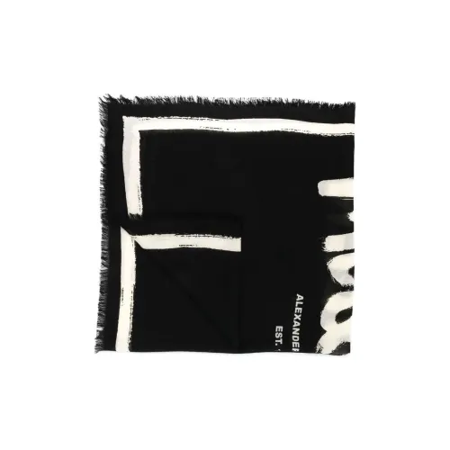 Alexander McQueen Шерсть Шелковые шарфы Черный Женские