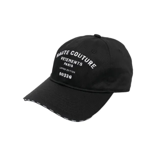 Vetements Хлопок Бейсболка Черная Унисекс