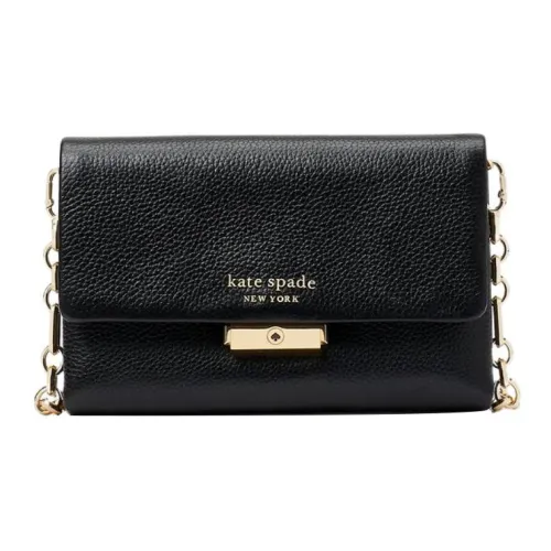 Kate Spade Галечная кожа Сумка Кошелек Сумка через плечо Женская Черная