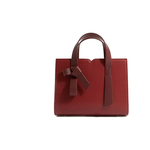 HFRESH Коровья кожа Сумка Lady Dior Маленькая квадратная сумка Сумка на одно плечо Средний размер Женская Темно-красный