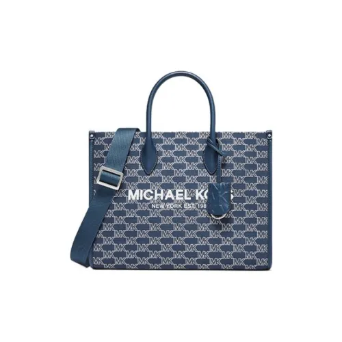 MICHAEL KORS Холст Ткань Тоут Сумка Сумка для покупок Сумка через плечо Сумка среднего размера Женская Морской синий