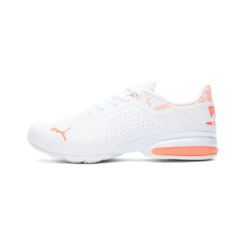 PUMA Slip-resistant Abrasion-resistant Breathable Low-Top Shoe Men's White Orange PUMA Противоскользящие Устойчивые к истиранию Дышащие Низкие Кеды Мужские Белый Оранжевый