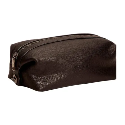 COACH Dopp Kit Утонченный Pebble Кожа Косметичка Средний Женский Черный