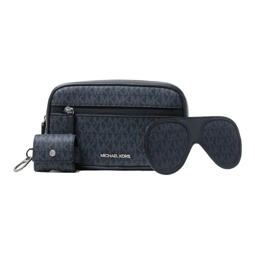 MICHAEL KORS Gifting Покрытый холст Camera Сумка 3 в 1 Набор Сумка через плечо Средняя Мужская Морской синий