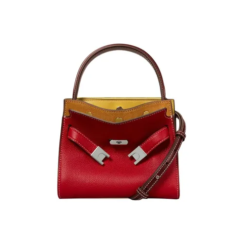 TORY BURCH Lee Radziwill Ветка Узор Кожа Сумка Сумка через плечо Сумка через плечо Мини Женская Красная