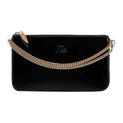 CL LUBOTING Коровья кожа с лакированной кожей сумка через плечо женская черная