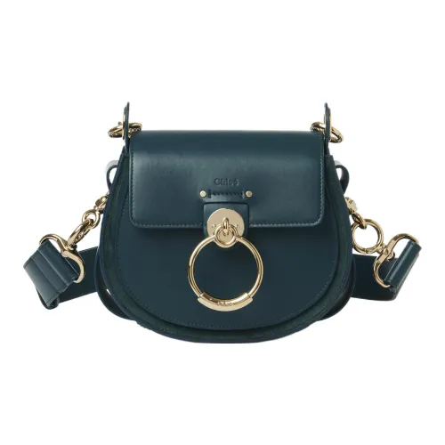 Chloe Tess Bright And Suede Calfskin Crossbody Bag Small Women's Dark Green Члои Тесс Яркий И Замша Телячья Кожа Сумка через плечо Маленькая Женская Темно-зеленая