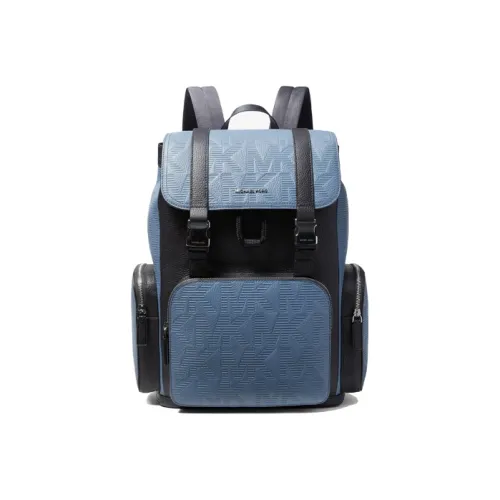 MICHAEL KORS MK Cooper Ткань Коровья Кожа Рюкзак Средний Мужской Джинсовый Синий и Черный