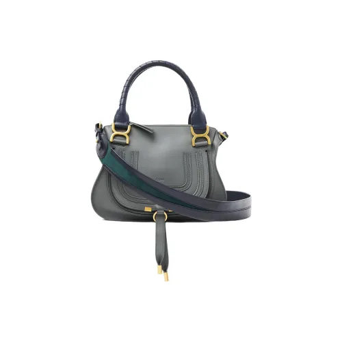 Chloe Marcie Гладкий Блестящий Телячья кожа Сумка Маленький Женские Серый