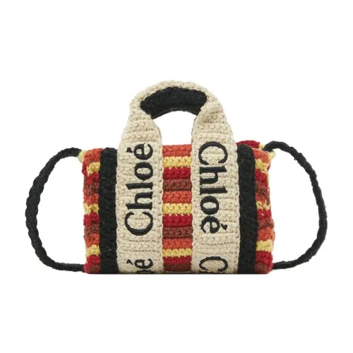 Chloe Древесные Вязальная игла Ткани вязаные Тоут Сумка Сумка для покупок Сумка через плечо Сумка Экстра мини Женские
