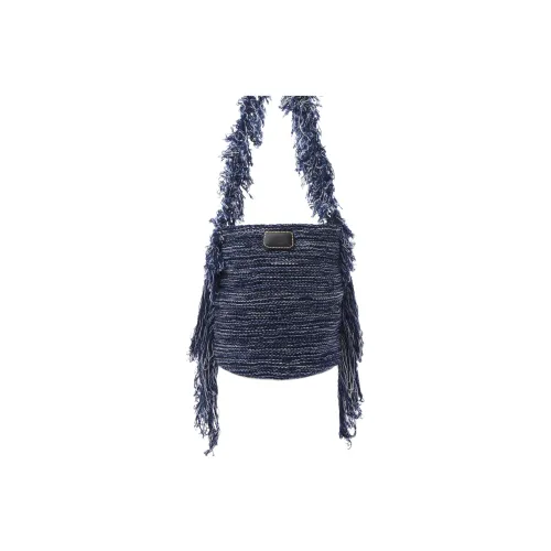 Chloe Трикотажная ткань Кашемир с Наппа Овечья шкура Детали Сумка-ведро Портативный Сумки через плечо Сумка через плечо Женская Синяя