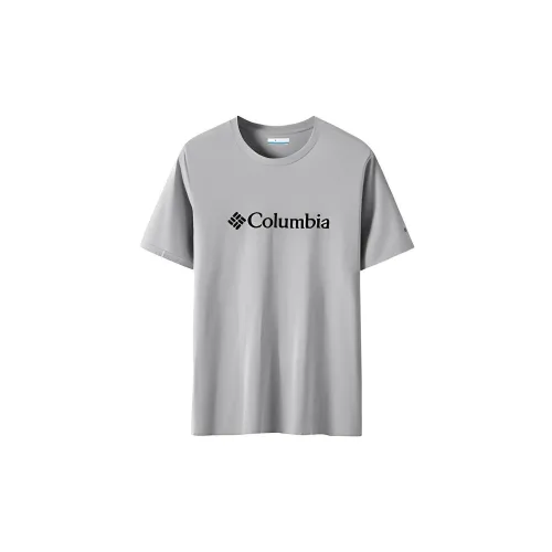 Мужские серые T-рубашки с совместным брендом Columbia