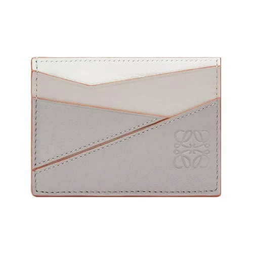LOEWE Пазл Коровья кожа Картхолдер Женская Белая