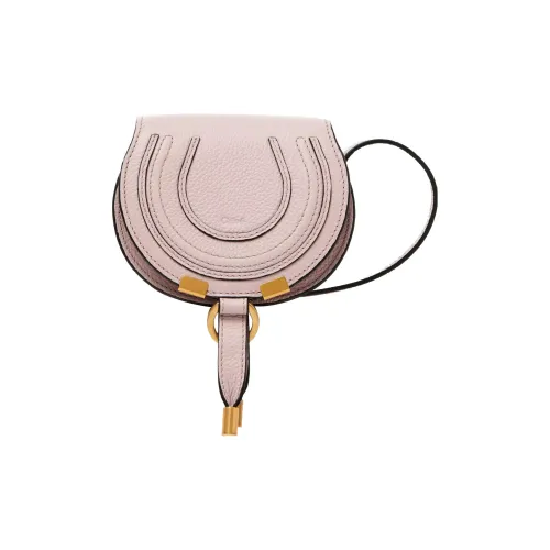 Chloe Marcie Латунь And С рельефом Телячья кожа Седло Сумка Сумка через плечо Экстра мини Женские Светло-фиолетовый