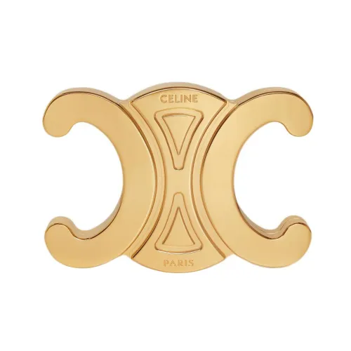 CELINE Triomphe Алюминиевая Металлическая Ручная Сумка на Плечо Сумка для Макияжа Женская Золотая
