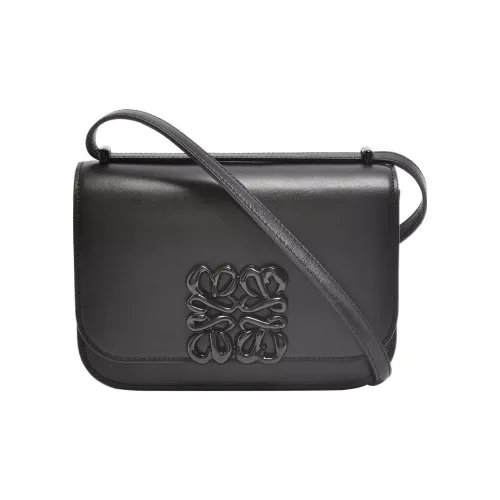 LOEWE Goya Коровья кожа Маленькая квадратная сумка через плечо Маленькая женская Черная