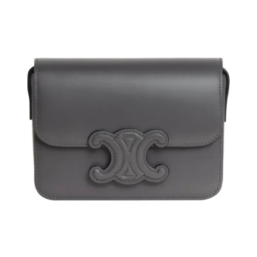 CELINE Triumph Gate Triomphe Сумка из гладкой коровьей кожи сумка через плечо сумка на плечо женская серая