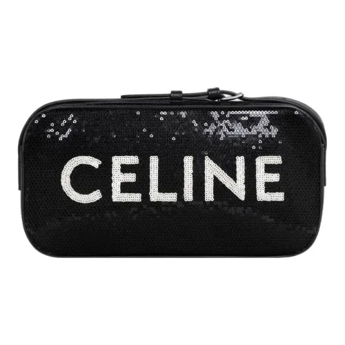 CELINE Triomphe Sheepskin Camera Bag Crossbody Bag Shoulder Bag Women's Black CELINE Triomphe Овчина Camera Сумка Сумка через плечо Женская Черная