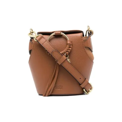 See By Chloe с рельефным узором замша коровья кожа ведрообразная сумка сумка через плечо сумка на плечо женская карамельно-коричневый