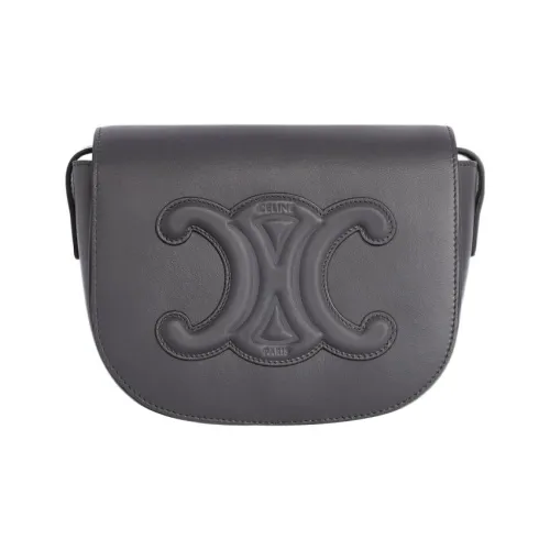 CELINE Triumph Gate Cuir Гладкая коровья кожа Сумка Сумка через плечо Сумка через плечо Женская Серый