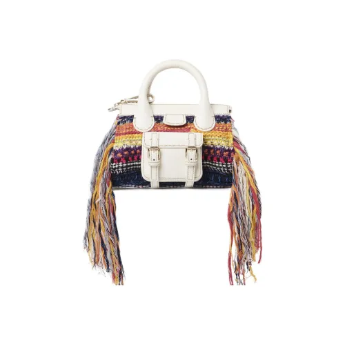 Chloe Edith Трикотажная ткань Кашемир с кожей буйвола Сумка через плечо Сумка Мини Женская Многоцветная