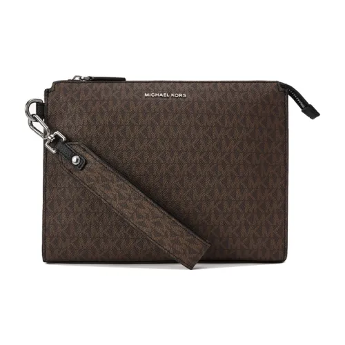 MICHAEL KORS MK Cooper Искусственная кожа Клатч Средний Мужской Темно-коричневый Черный