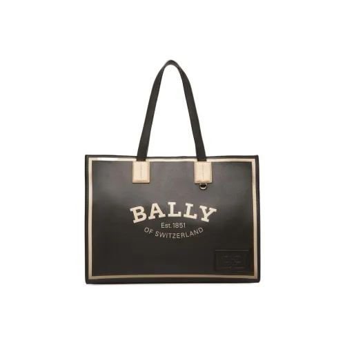 BALLY Crystalia Телячья кожа Тоут Сумка Сумка для покупок Сумка Сумка через плечо Женская Черная