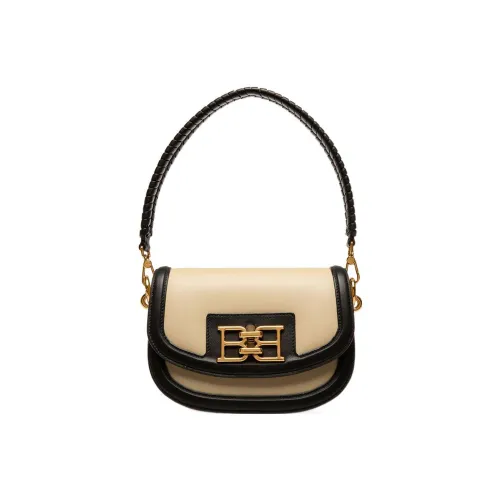 BALLY Baily Телячья кожа Сумка Сумка через плечо Сумка через плечо Мини Женская Светлый Бежевый и Черный