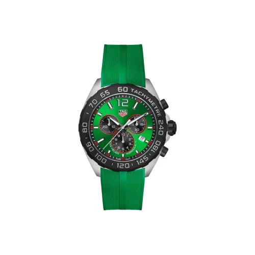 TAG HEUER F1 Collection Кварцевый механизм Мужские часы 43 мм Зеленый циферблат FT8056