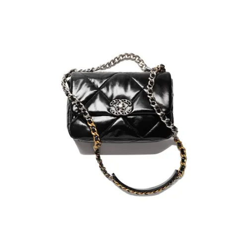 CHANEL 22K Осенний и Зимний 19Bag Телячья кожа Сумка Сумка через плечо Сумка через плечо Средний Женский Черный