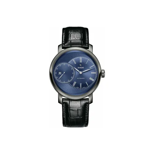 RADO Автоматический Механический Часы Мужские DiaMaster Collection 43mm*11,8mm Синий