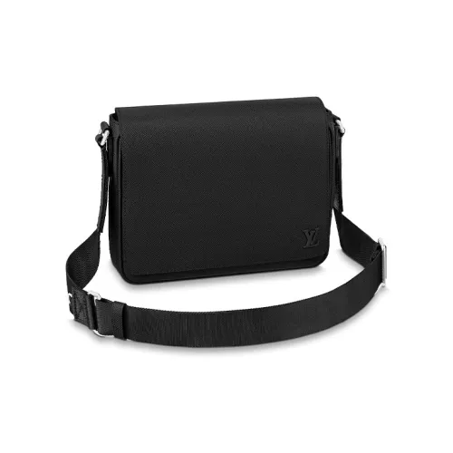 LOUIS VUITTON District Коровья кожа Сумка через плечо Сумка на плечо Мужская Черная
