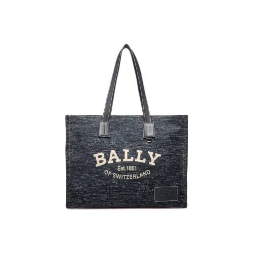 BALLY Crystalia Смесовая шерсть с телячьей кожей детали тоут сумка сумка для покупок сумка через плечо женская морской синий