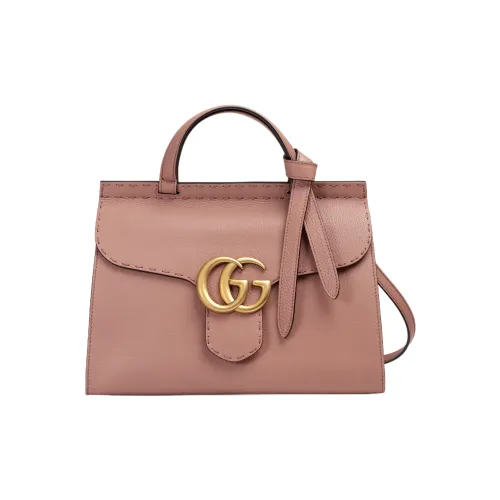 GUCCI GG Marmont Кожа Сумка через плечо Сумка Маленькая Женская Розовая