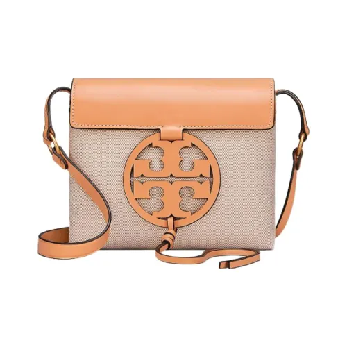 TORY BURCH Miller Холст с кожей Canvas Сумка через плечо Женская Закат Желтый Цвет