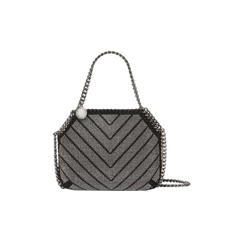 Stella McCartney Falabella Satin Одно Плечо Сумка Мини Женская Черная