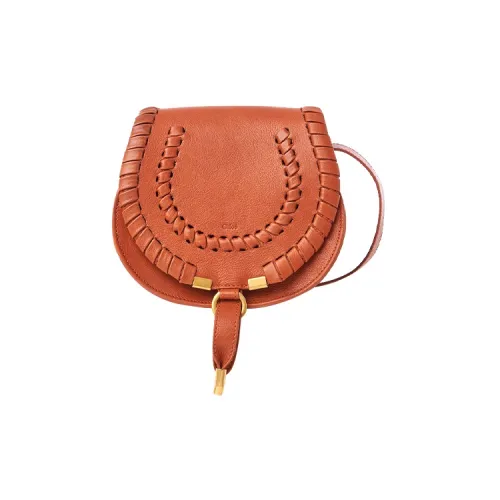 Chloe Marcie Телячья кожа Седло Сумка Сумка через плечо Маленькая женская сумка Апельсин