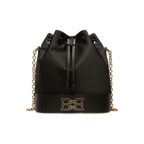 BALLY Eoh Переработанная кожа Детали Сумка-ведро Сумка через плечо Женская Черная