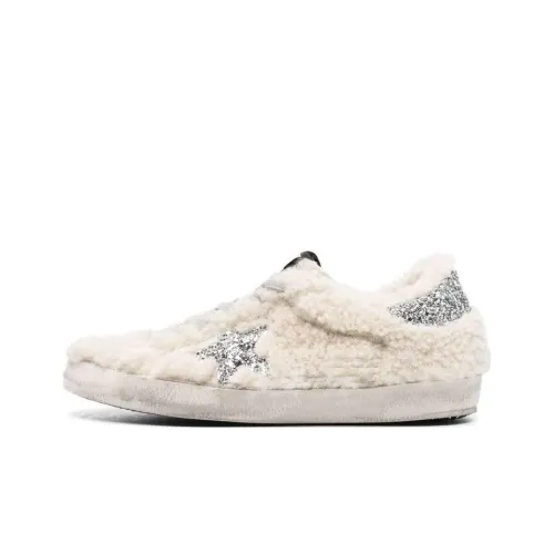 Golden Goose Супер Звезда Low Топ Стильные Скейтбординги Женские Белые Потертые