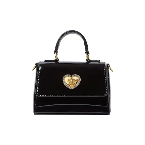 VERSACE Лакированная кожа сумка из коровьей кожи сумка через плечо сумка через плечо мини детская черная