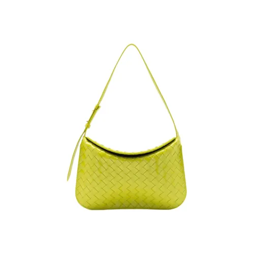 Bottega Veneta Flip-Top Телячья кожа Полумесяц Маленькая Сумка Сумка через плечо Сумка Сумка через плечо Женская Травяной Зеленый