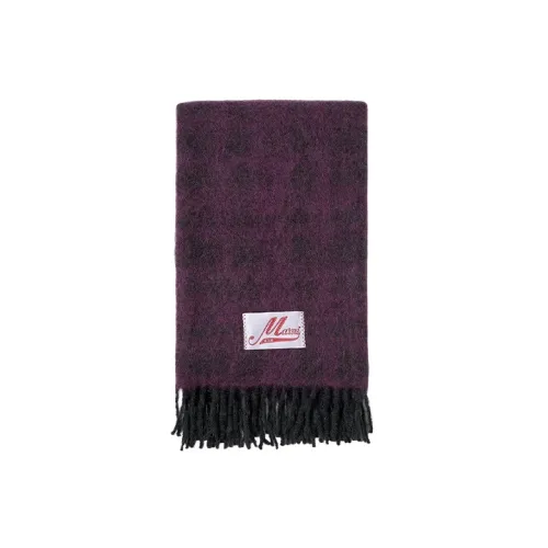 Шарфы из шерсти MARNI Wool Knit, фиолетовые, мужские