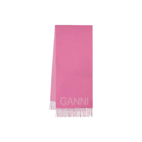 GANNI Wool Knit Шарфы Розовый Женские