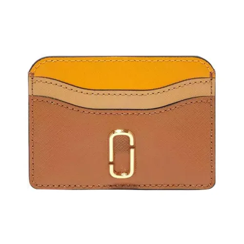 MARC JACOBS Кожаный держатель для карт и кошелек женский светло-желтый